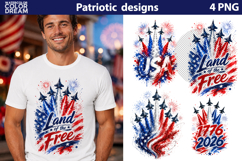 Patriotic Jet USA | 4th of July Sublimation Product Image 1
