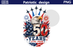 Patriotic Jet Clipart | 4th of July Sublimation PNG Product Image 3