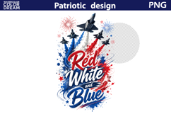 Patriotic Jet Clipart | 4th of July Sublimation PNG Product Image 5