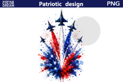 Patriotic Jet Clipart | 4th of July Sublimation Product Image 4