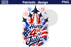 Patriotic Jets Clipart | Independence Day Sublimation Product Image 2