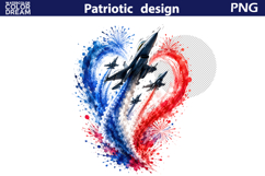 Patriotic Jets Clipart | Independence Day Sublimation Product Image 4