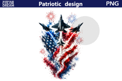 Patriotic Jets Clipart | Independence Day Sublimation Product Image 2
