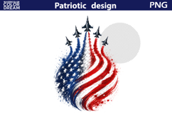 Patriotic Jets Clipart | Independence Day Sublimation Product Image 4