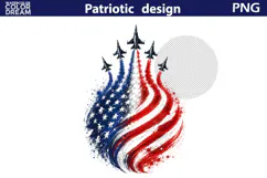 Patriotic Jets Clipart | Independence Day Sublimation Product Image 4
