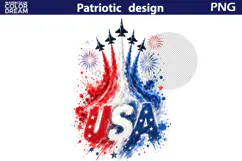 Patriotic Jets Clipart | Independence Day Sublimation Product Image 5