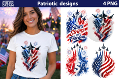 Patriotic Jets Clipart | Independence Day Sublimation Product Image 1