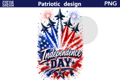 Patriotic Jets Clipart | Independence Day Sublimation Product Image 3