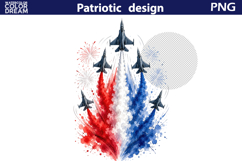 Patriotic Jets Clipart | Independence Day Sublimation Product Image 4