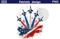 Patriotic Jet Planes | Fourth of July Sublimation Product Image 2