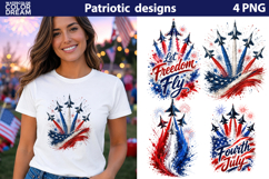 Patriotic Jet Planes | Fourth of July Sublimation Product Image 1