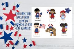 July 4th Stickers |Patriotic Kids Printable Planner Stickers Product Image 2