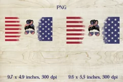 Patriotic libbey can glass | Messy bun PNG Product Image 2