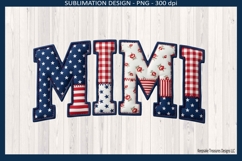 Mimi Patriotic Patchwork Names, Sublimation Png Design Product Image 2