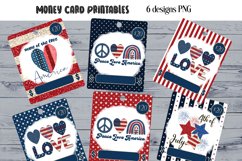 Patriotic Money Card Printable| Money Card PNG Designs Product Image 1