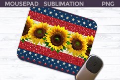 Patriotic Sunflowers MousePad | Patriotic Sublimation Design Product Image 1