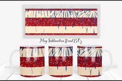 Patriotic Mug Wrap| 4th of July Coffee Mug Sublimation Product Image 1