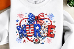 Patriotic Nurse PNG, 4th of July Nurse Product Image 1