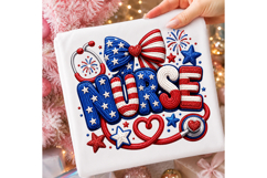 Patriotic Nurse PNG, 4th of July Nurse Product Image 1