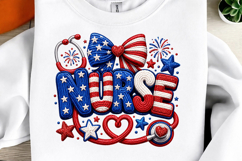 Patriotic Nurse PNG, 4th of July Nurse Product Image 2