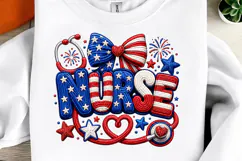 Patriotic Nurse PNG, 4th of July Nurse Product Image 2