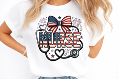 Patriotic Nurse PNG, 4th of July Nurse Product Image 2