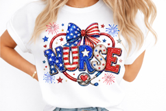 Patriotic Nurse PNG, 4th of July Nurse Product Image 2