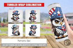 Tumbler Wrap Patriotic Owl Product Image 1