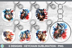 Bundle of six Watercolor Owls Keychain designs.