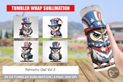 Tumbler Wrap Patriotic Owl Product Image 1