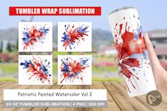 Tumbler Sublimation Wrap Patriotic Splash Product Image 1