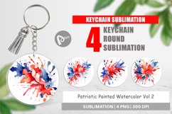Keychain Patriotic Splash Product Image 1
