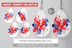 Earring Teardrop Patriotic Splash Product Image 1
