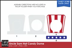 Patriotic paper crafts for Cricut - 4th of July Candy Dome