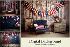 Patriotic American USA Party Studio Backdrop Wallpaper_1 Product Image 1