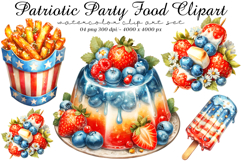 Patriotic Party Foods Clipart Product Image 1