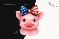 Cute Patriotic Pig PNG | 4th Of July PNG Product Image 2