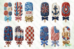 Patriotic Popsicle Trio 4th of July Clipart Product Image 3