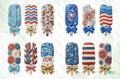 Patriotic Popsicle Trio 4th of July Clipart Product Image 1