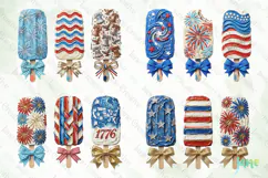 Patriotic Popsicle Trio 4th of July Clipart Product Image 1
