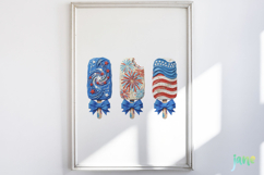 Patriotic Popsicle Trio 4th of July Clipart Product Image 5