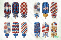 Patriotic Popsicle Trio 4th of July Clipart Product Image 1