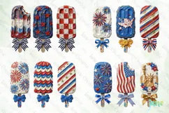 Patriotic Popsicle Trio 4th of July Clipart Product Image 1