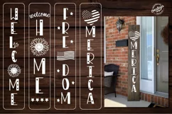 Patriotic porch sign svg, Patriotic svg, Patriotic welcome Product Image 2