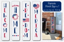 Vertical Patriotic porch sign svg: Welcome, Welcome home, Freedom, America