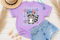 Patriotic Raccoon PNG, 4th of July Cute Animal Sublimation Product Image 2