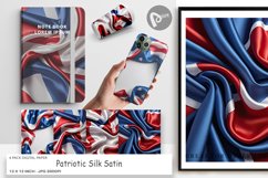 Digital Paper Patriotic Silk Satin Product Image 1
