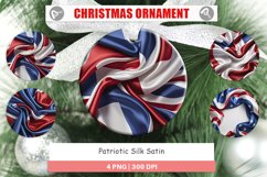 Christmas Ornaments Patriotic Silk Satin Product Image 1