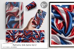 Digital Paper Patriotic Silk Satin Product Image 1