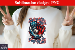 Patriotic Baseball, 4th of July sublimation, Patriotic quote Product Image 1